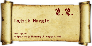 Majzik Margit névjegykártya